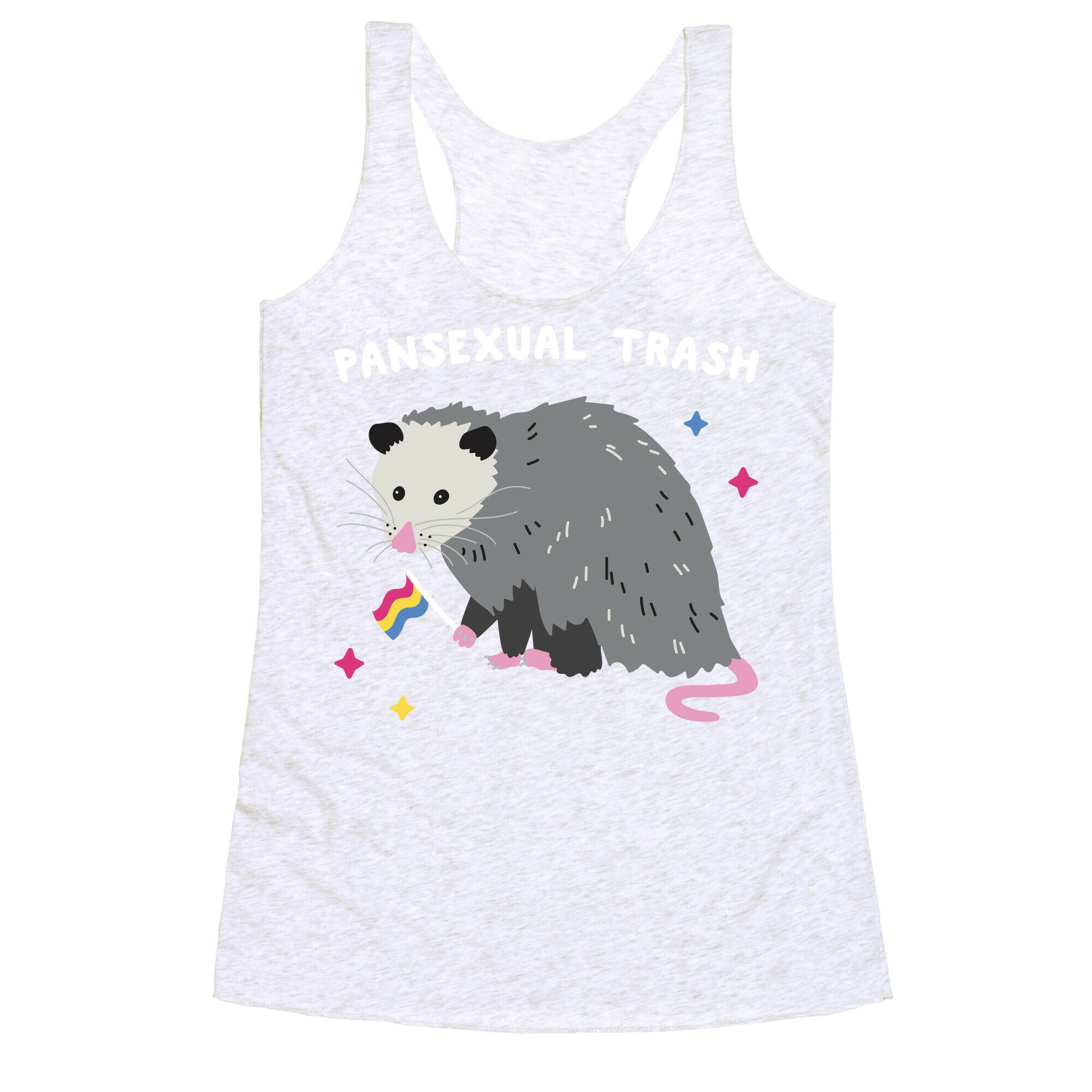 Pansexual Trash Opossum Racerback Tank