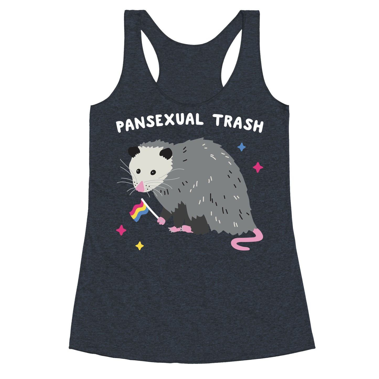 Pansexual Trash Opossum Racerback Tank
