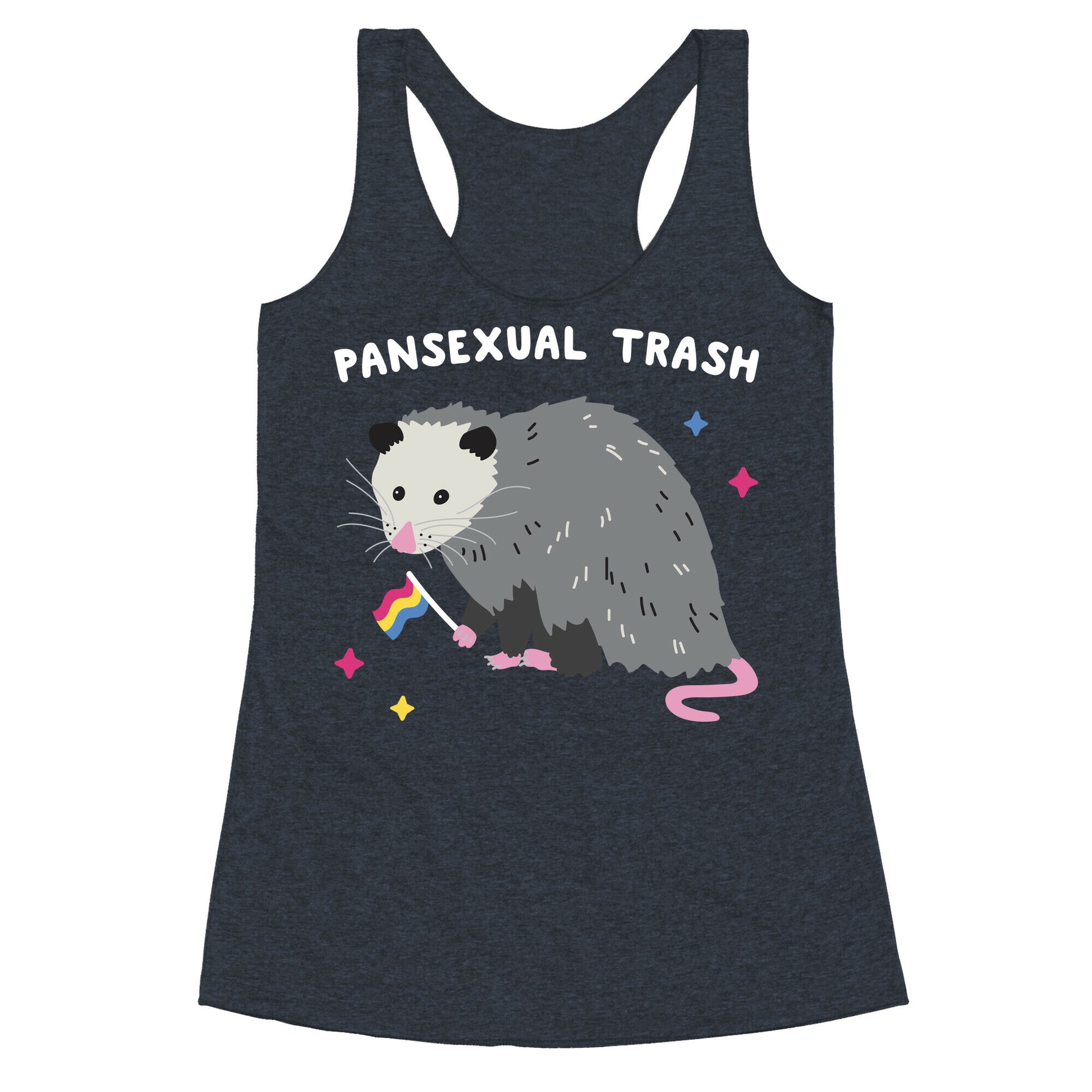 Pansexual Trash Opossum Racerback Tank