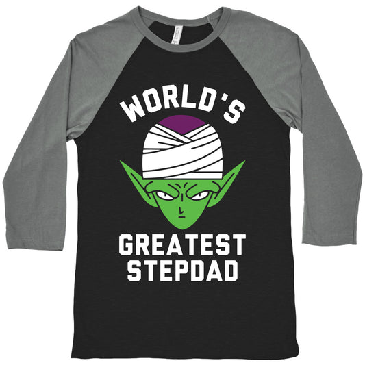 World's Greatest Stepdad Piccolo Parody Baseball Tee