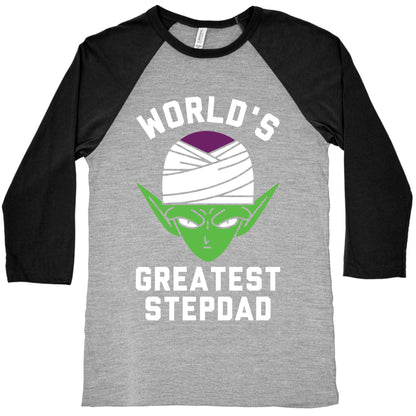 World's Greatest Stepdad Piccolo Parody Baseball Tee