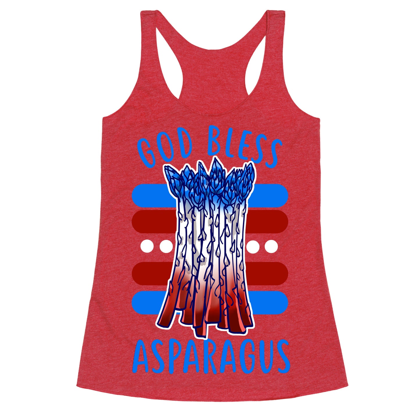 God Bless Asparagus Racerback Tank