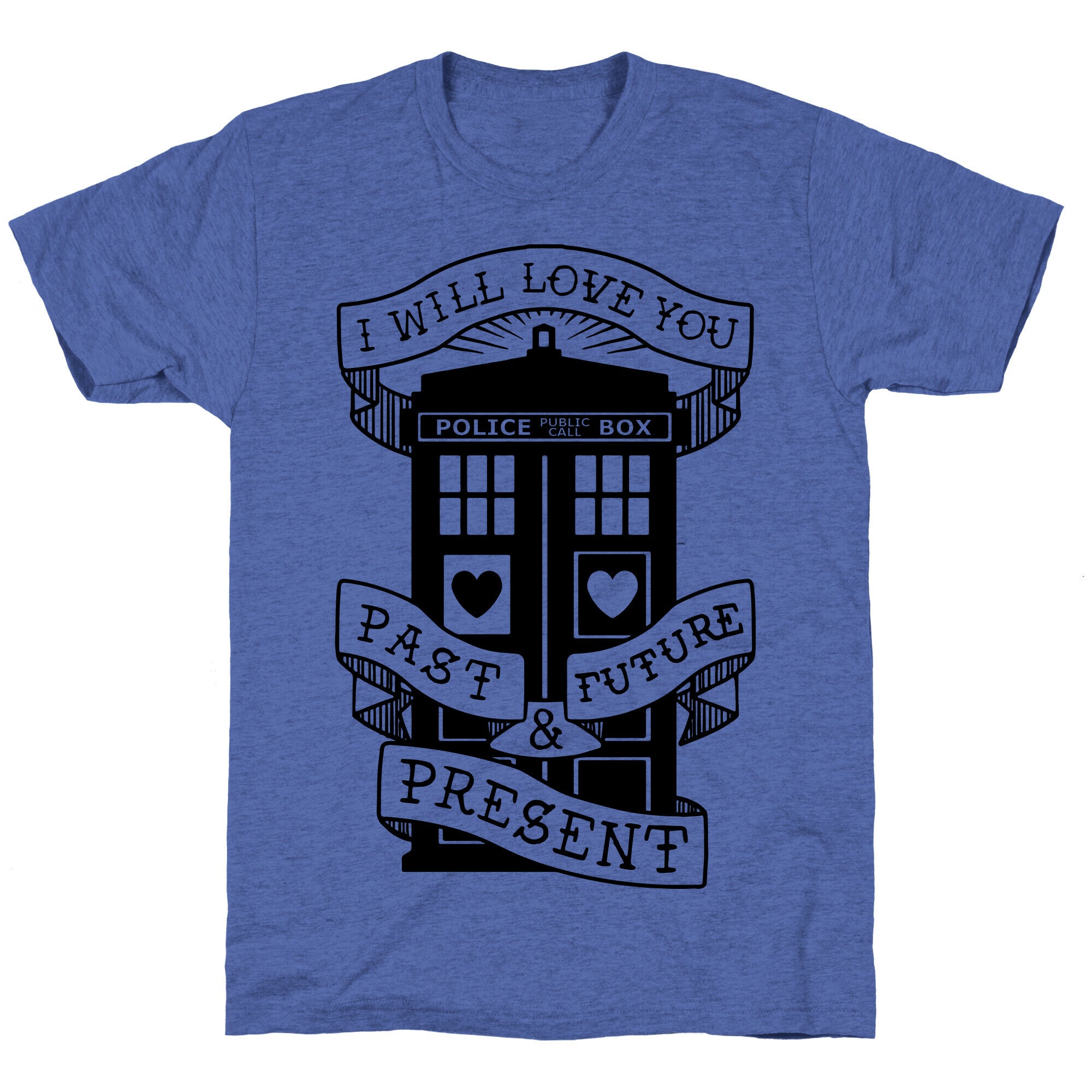 Doctor Who Love Past Future Present Unisex Triblend Tee