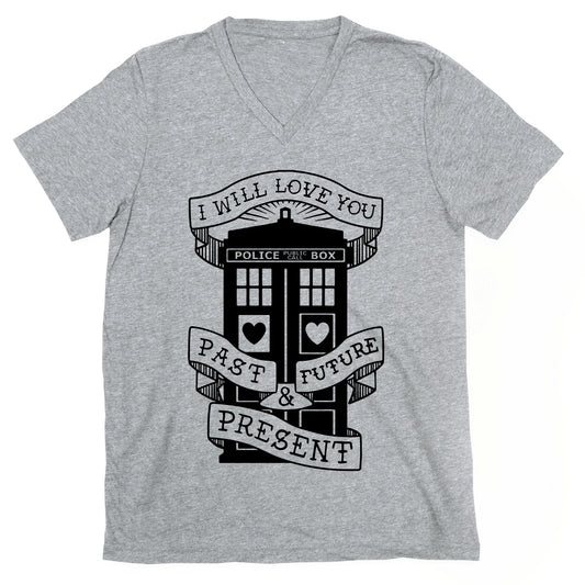 Doctor Who Love Past Future Present V-Neck