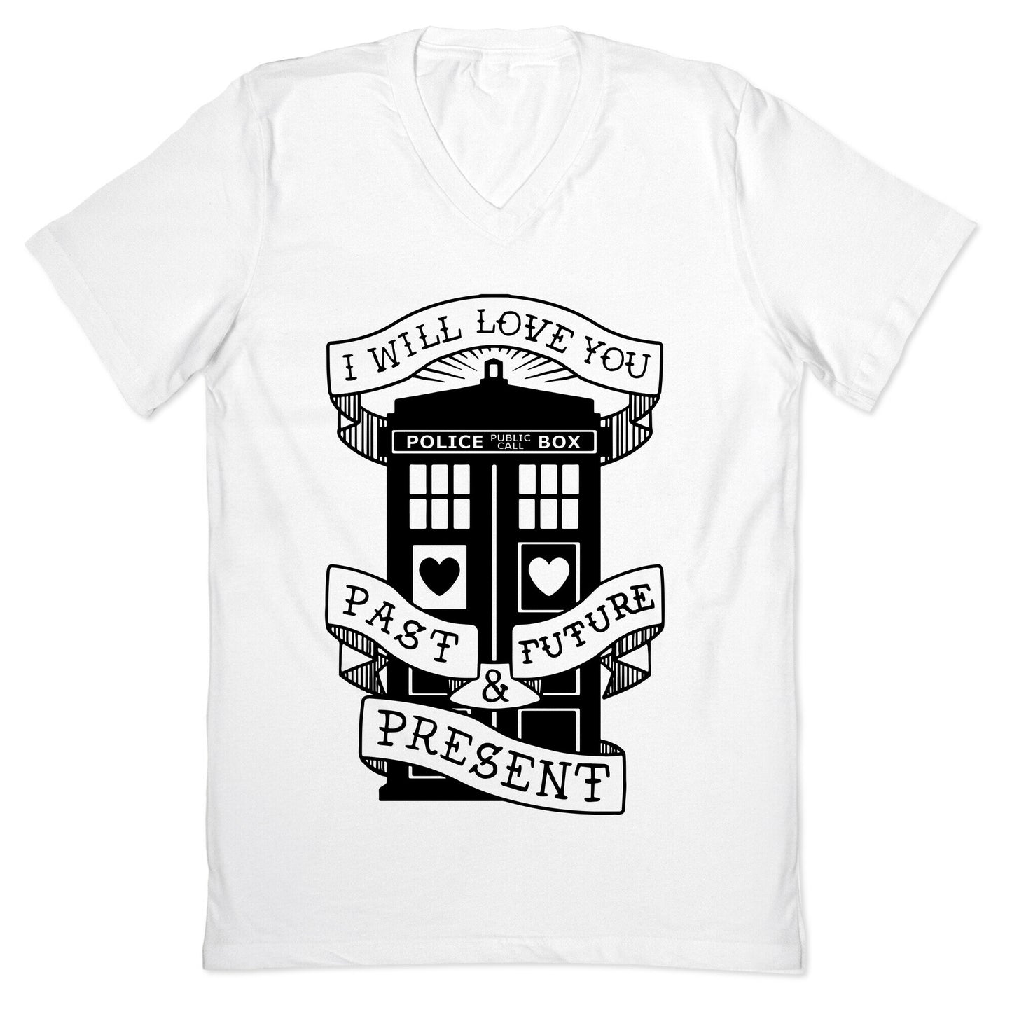 Doctor Who Love Past Future Present V-Neck