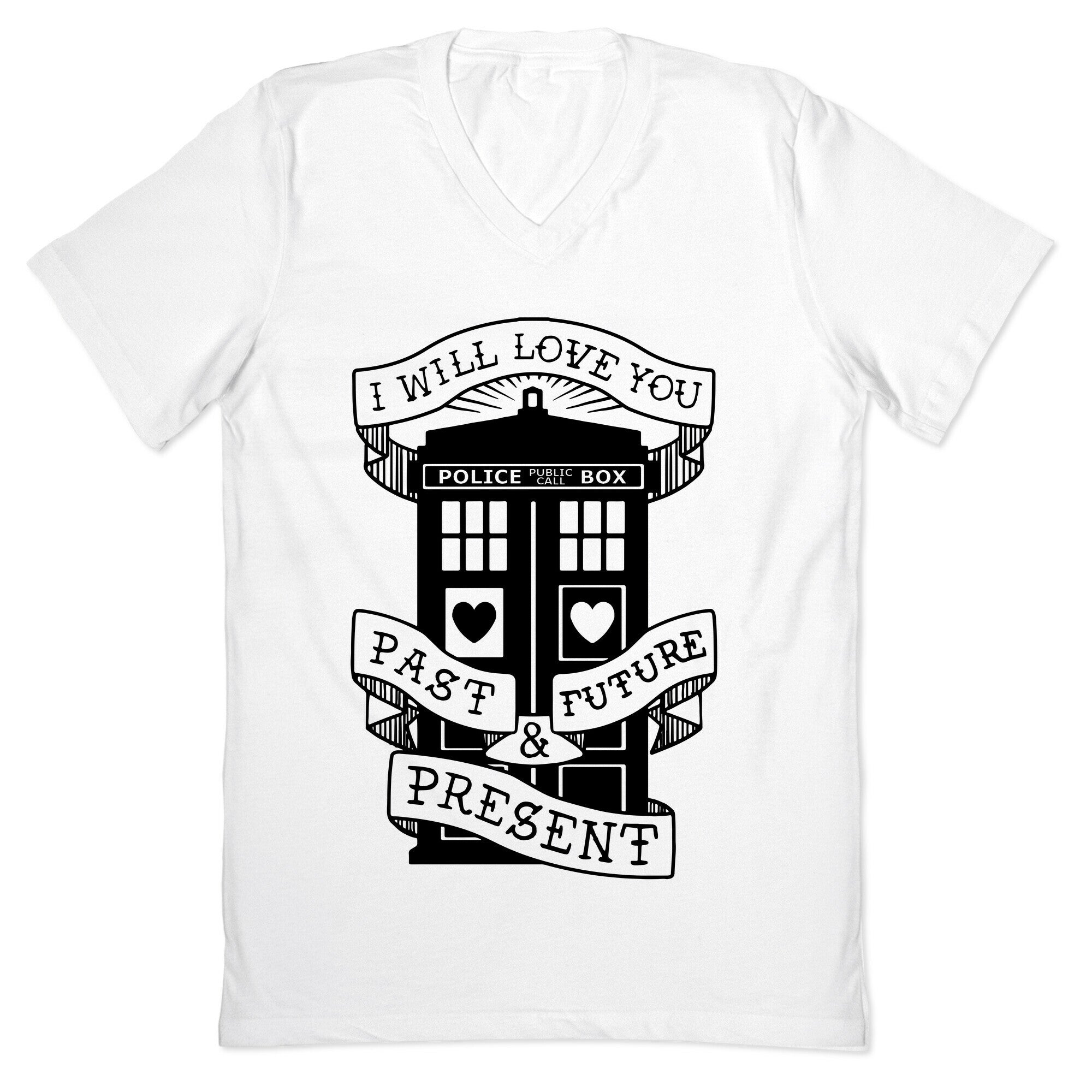 Doctor Who Love Past Future Present V-Neck