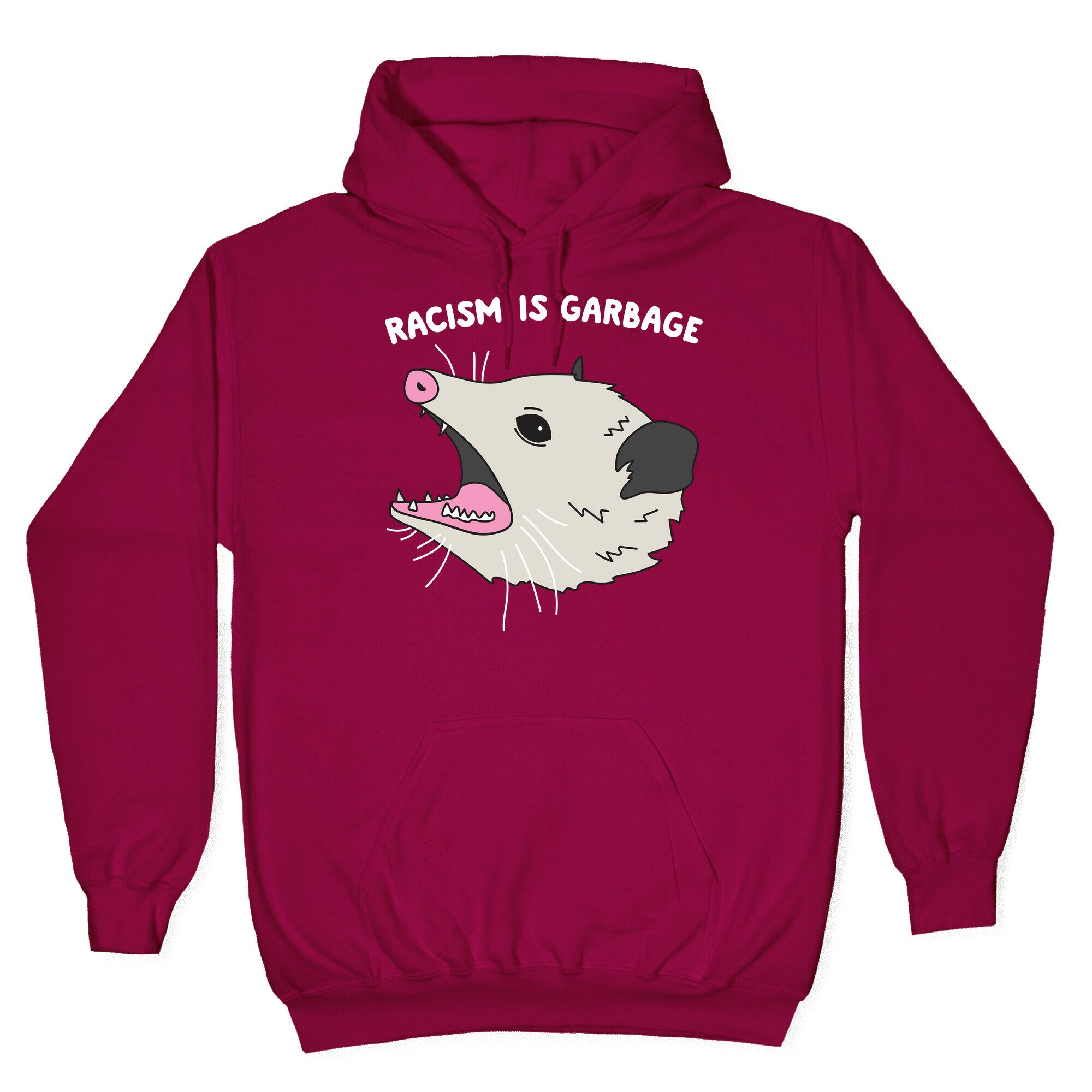 Racism Is Garbage Possum Hoodie