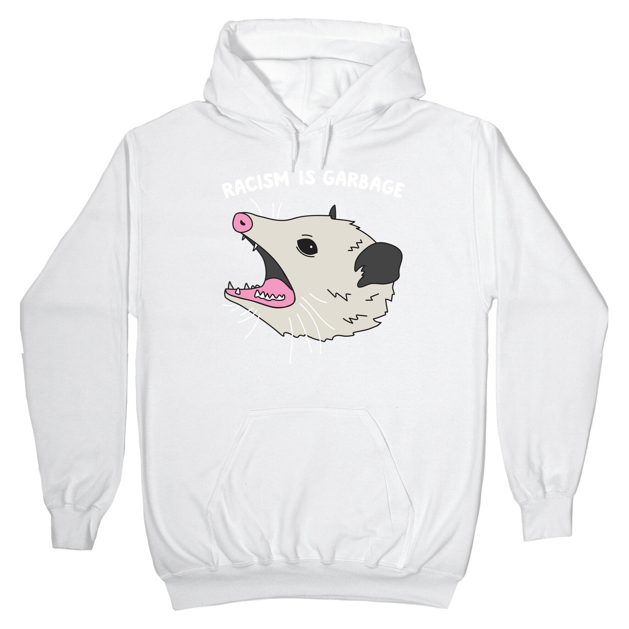 Racism Is Garbage Possum Hoodie