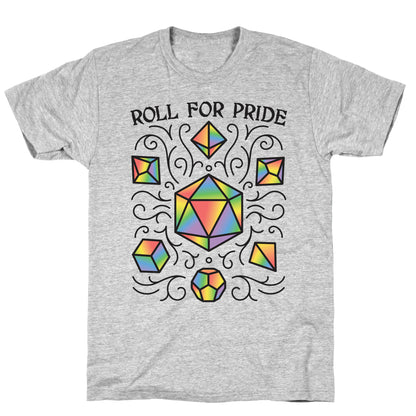 Roll For Pride DnD Dice T-Shirt