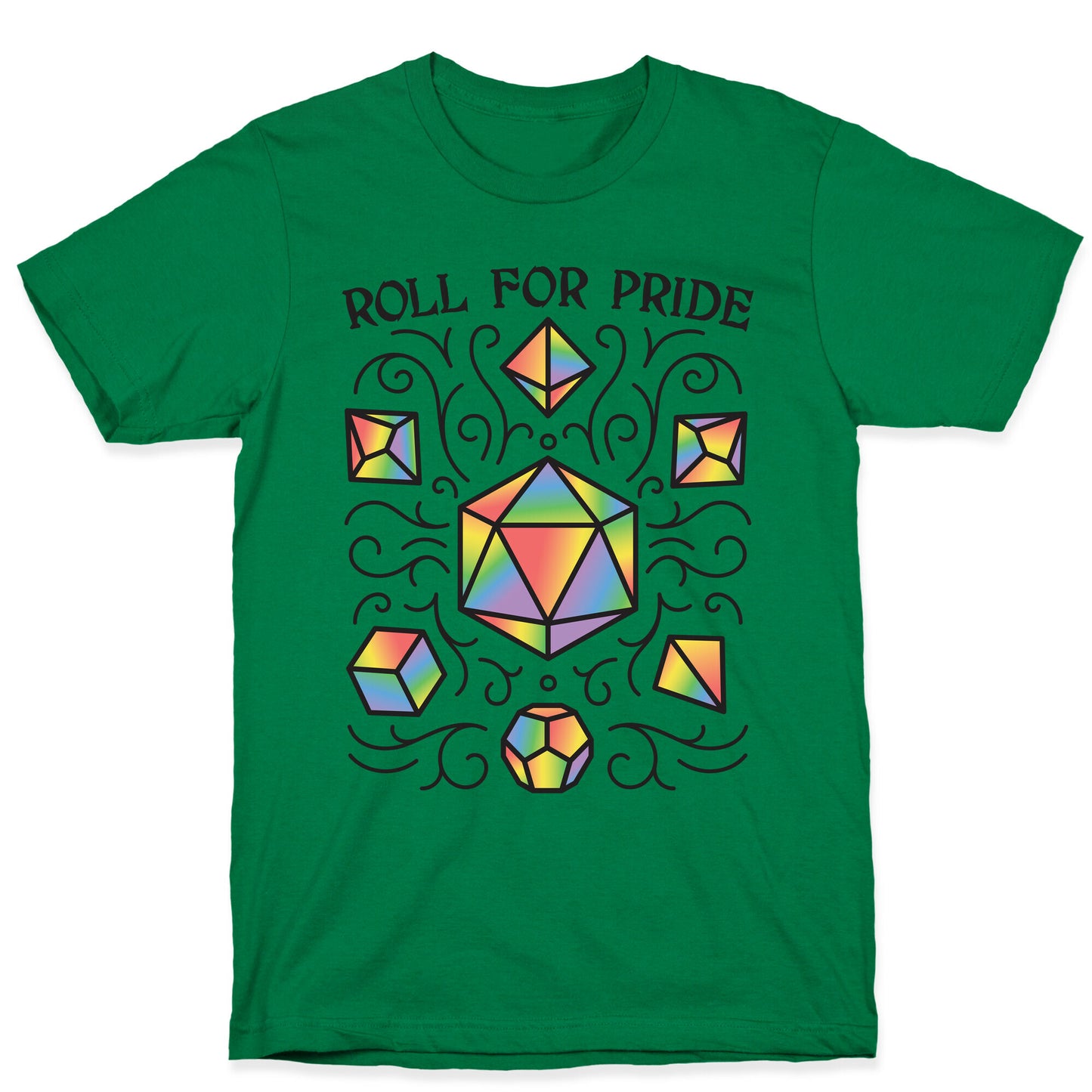 Roll For Pride DnD Dice T-Shirt