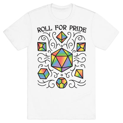 Roll For Pride DnD Dice T-Shirt