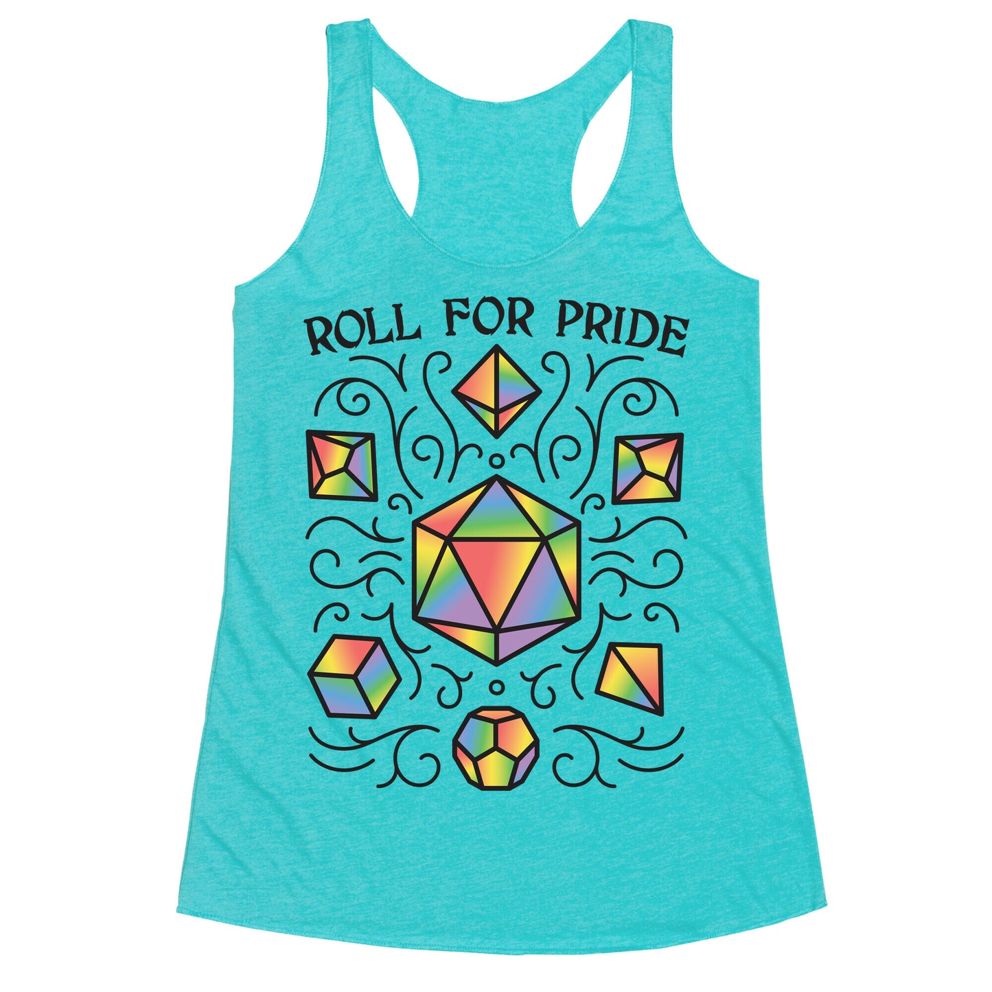 Roll For Pride DnD Dice Racerback Tank