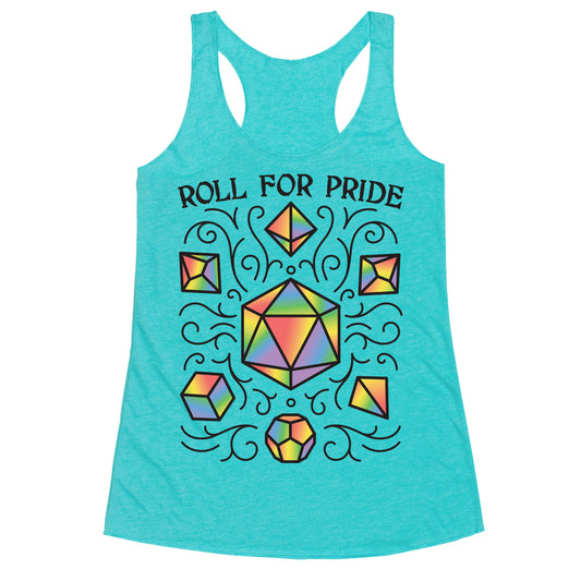 Roll For Pride DnD Dice Racerback Tank