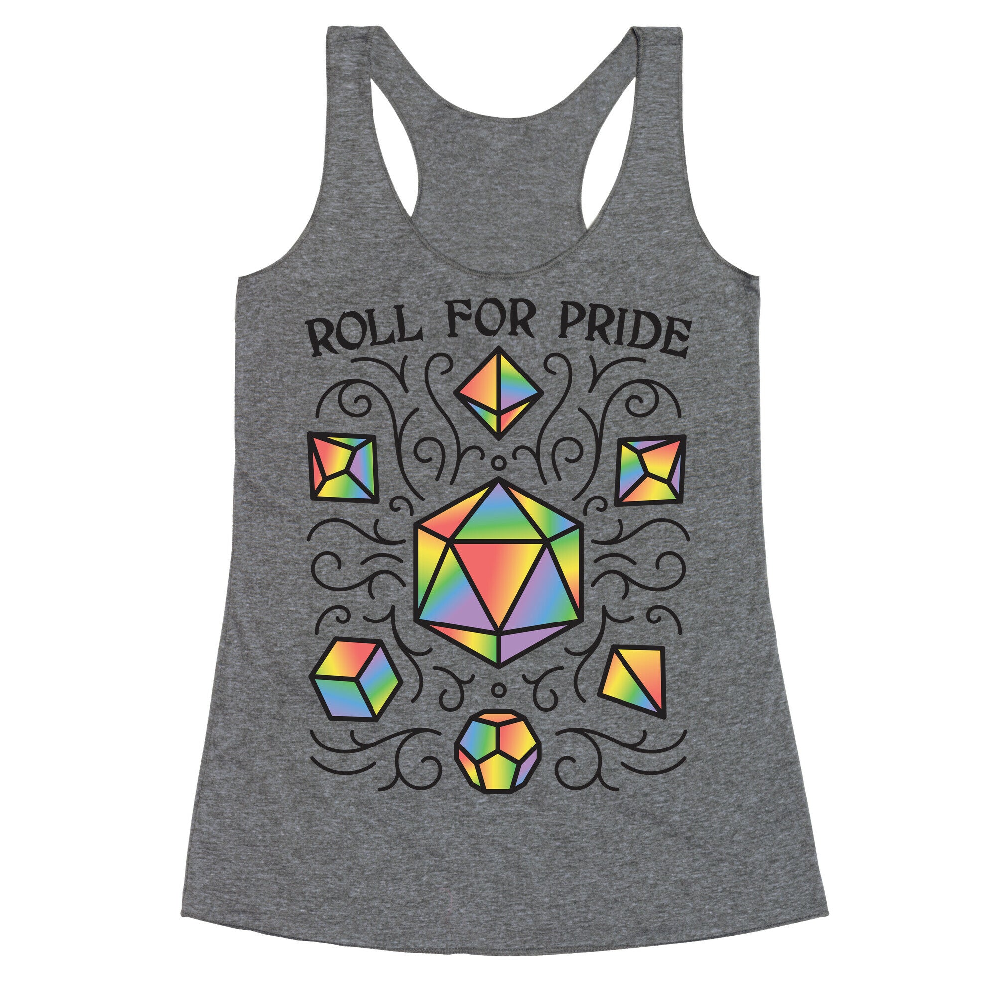 Roll For Pride DnD Dice Racerback Tank