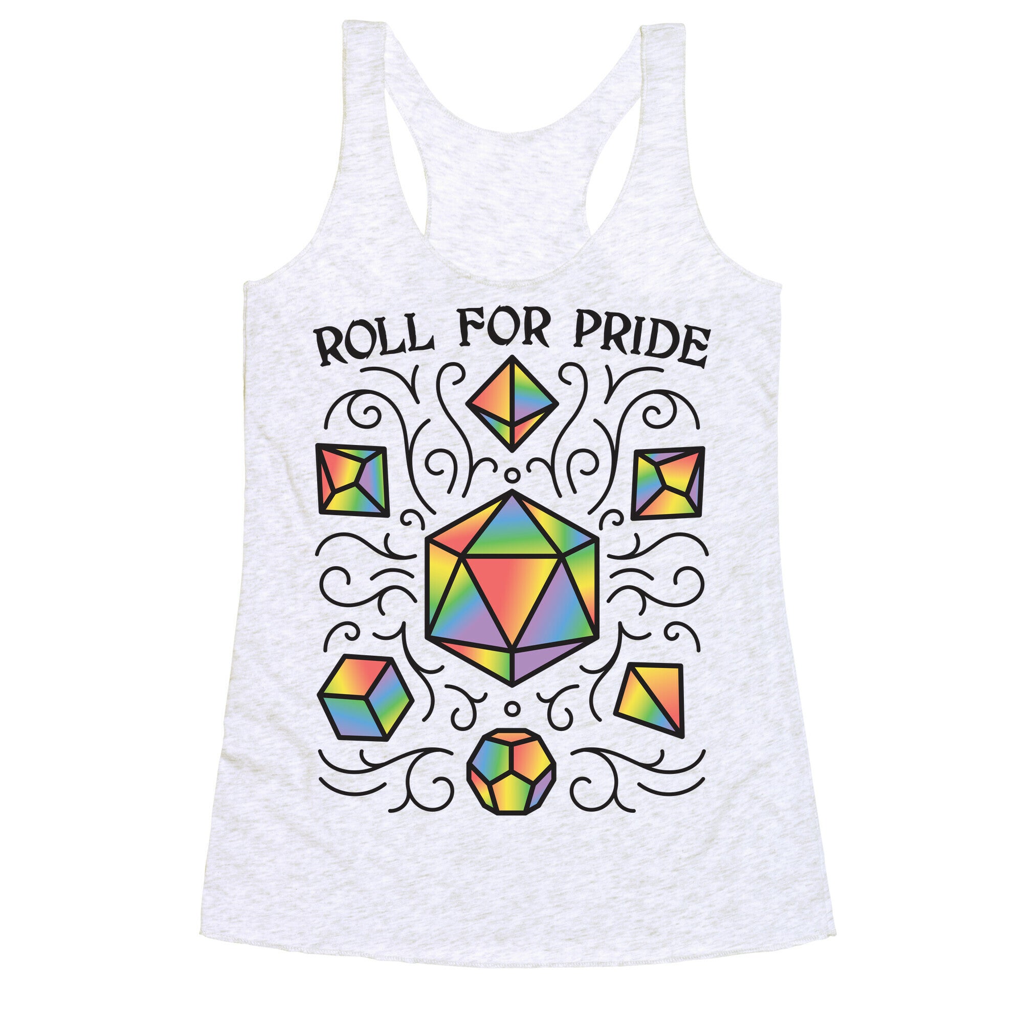 Roll For Pride DnD Dice Racerback Tank