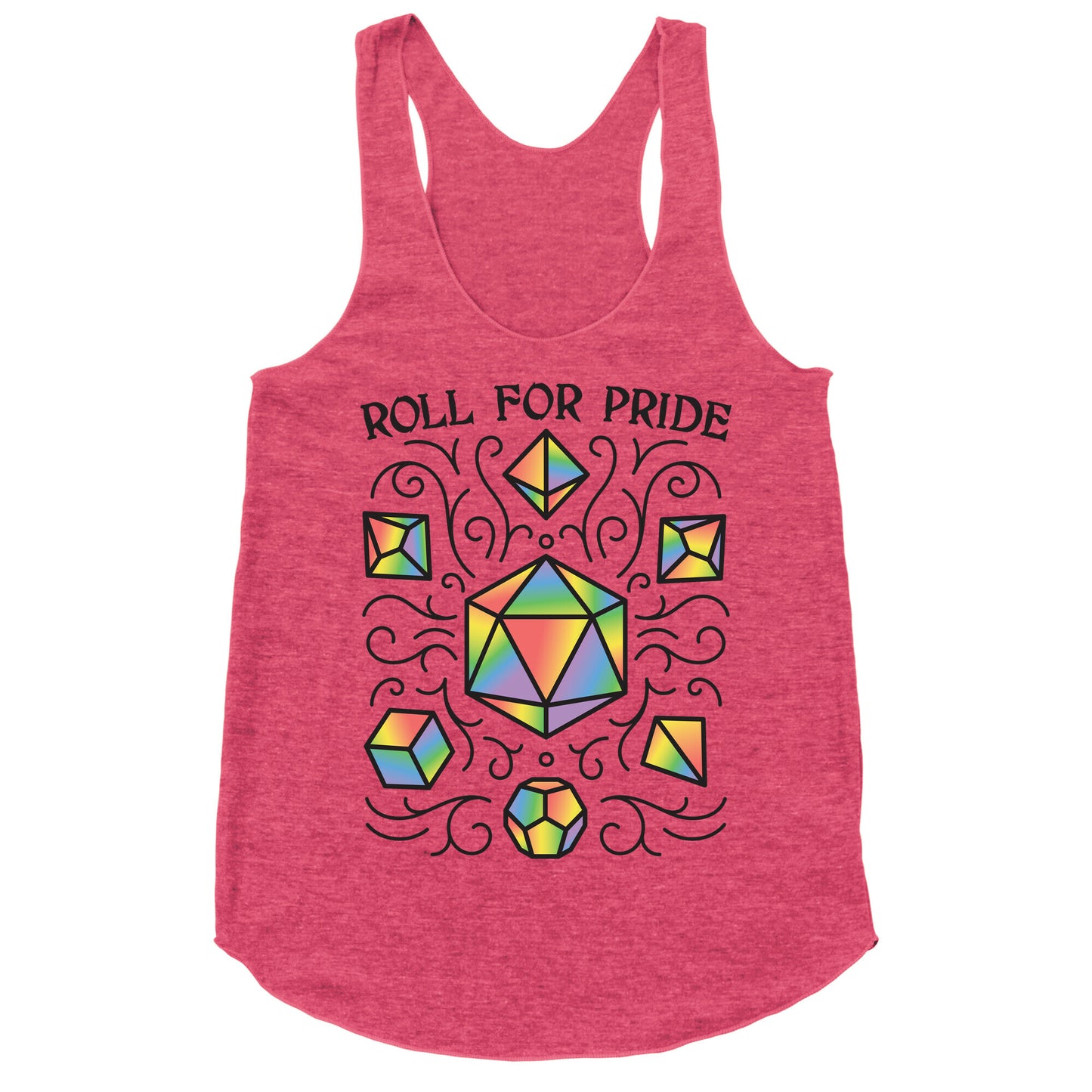 Roll For Pride DnD Dice Racerback Tank