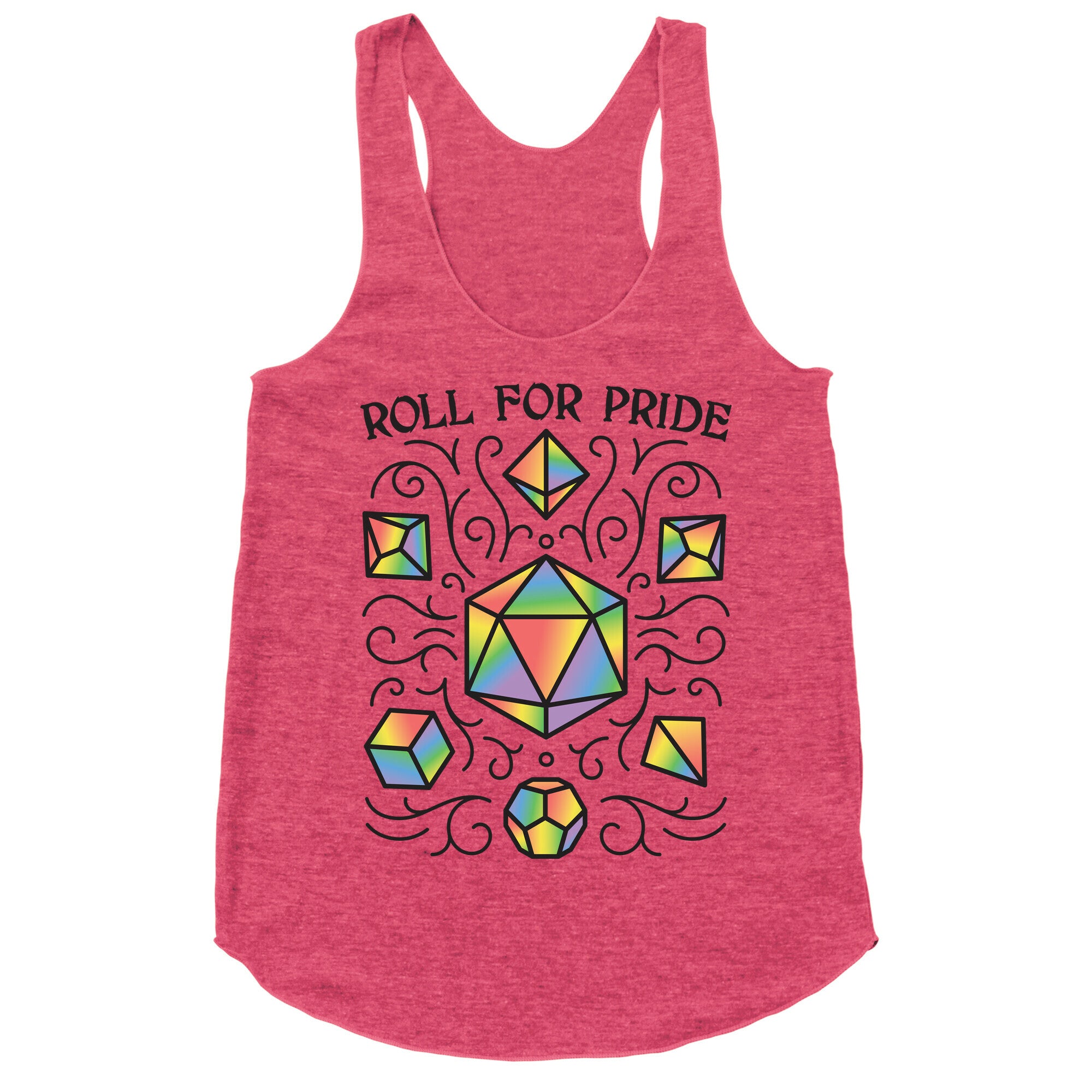 Roll For Pride DnD Dice Racerback Tank