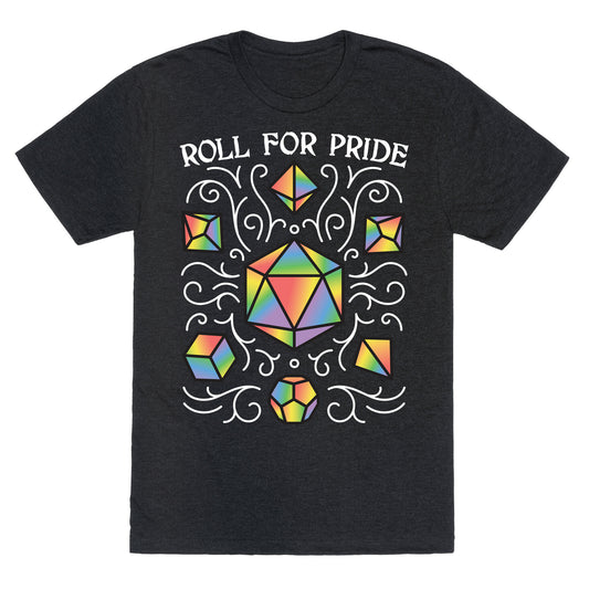 Roll For Pride DnD Dice Unisex Triblend Tee
