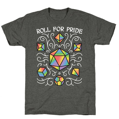 Roll For Pride DnD Dice Unisex Triblend Tee