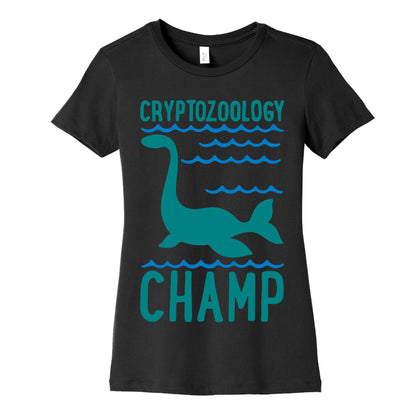 Cryptozoology Champ White Print Women's Cotton Tee