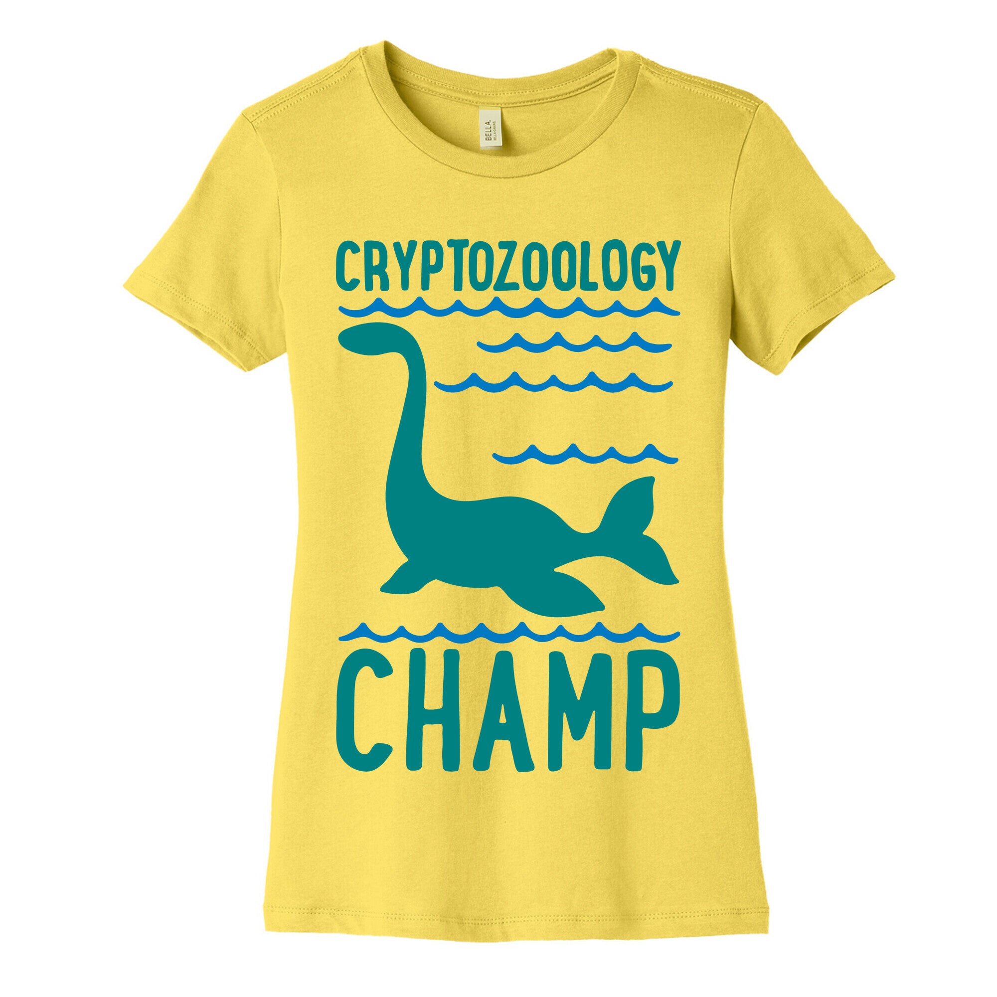 Cryptozoology Champ White Print Women's Cotton Tee