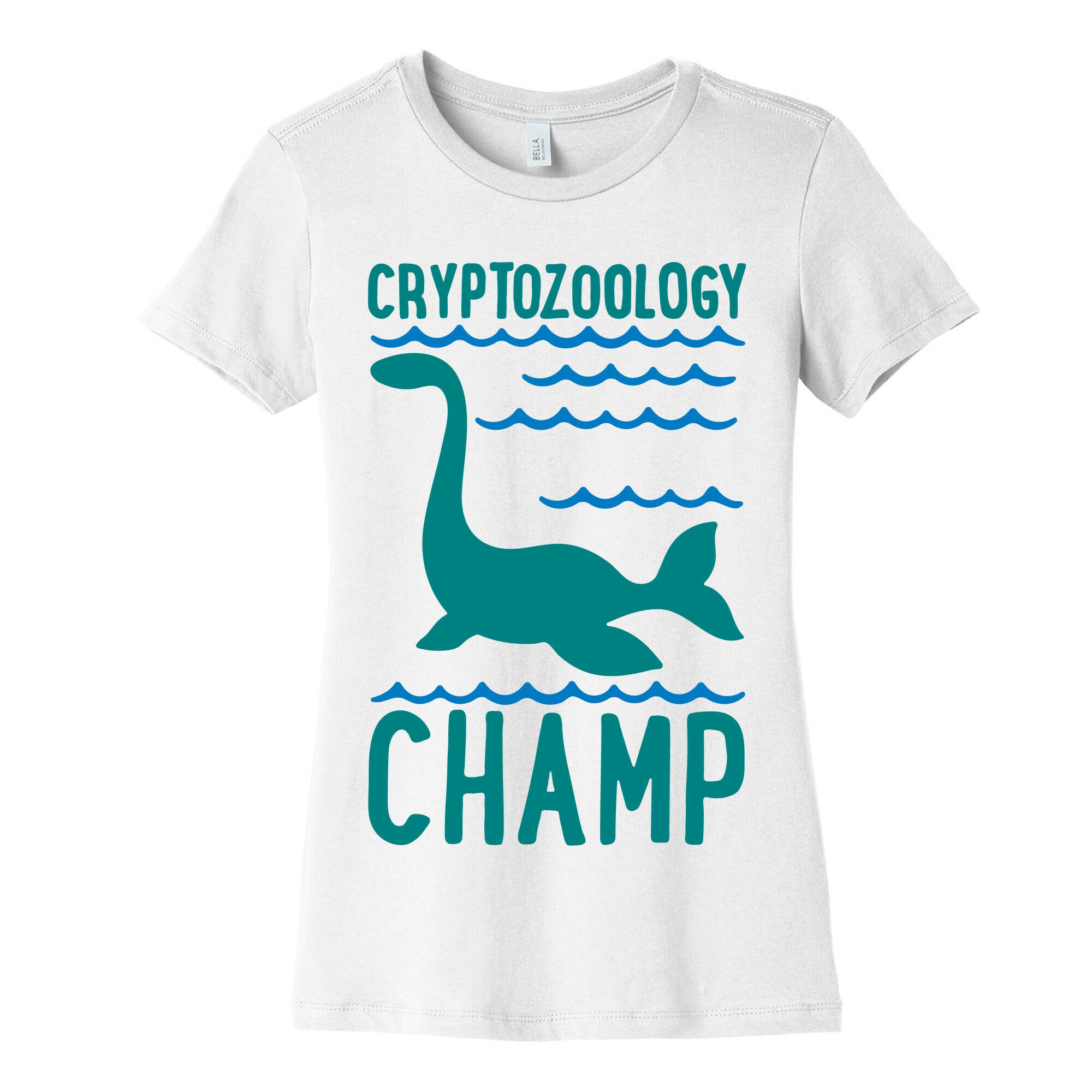 Cryptozoology Champ White Print Women's Cotton Tee