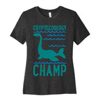 Cryptozoology Champ White Print Women's Cotton Tee