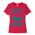 Cryptozoology Champ White Print Women's Cotton Tee