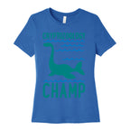 Cryptozoology Champ White Print Women's Cotton Tee