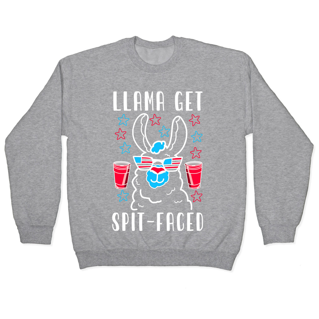 Llama Get Spit-Faced Crewneck Sweatshirt
