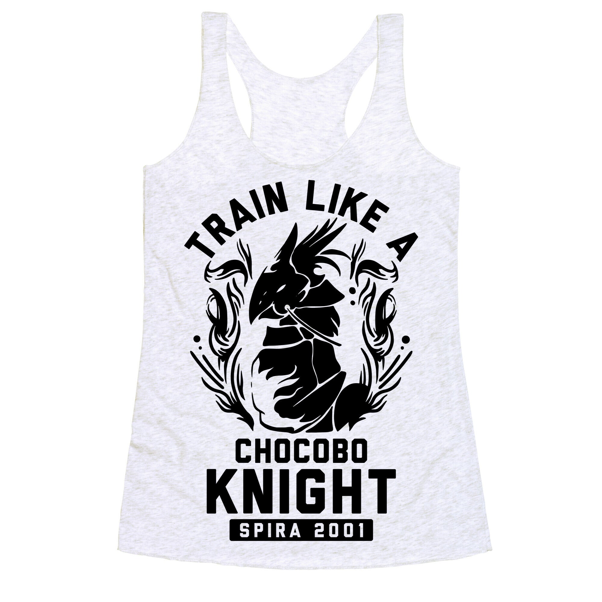 Train like a Chocobo Knight Racerback Tank