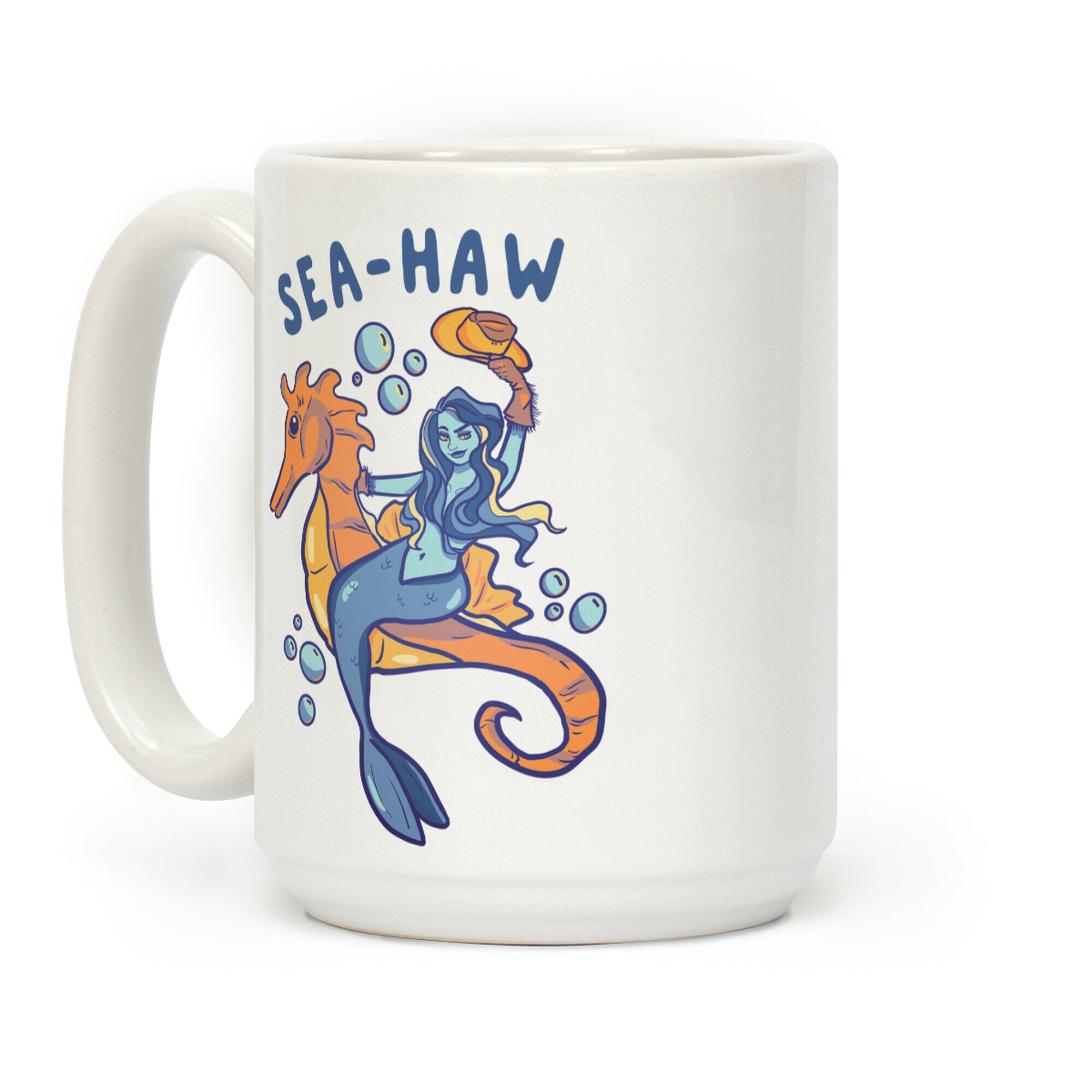 Sea-Haw Cowgirl Mermaid Coffee Mug