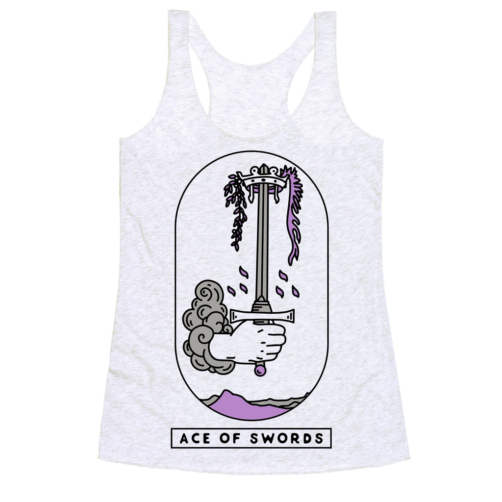Ace of Swords Asexual Pride Racerback Tank