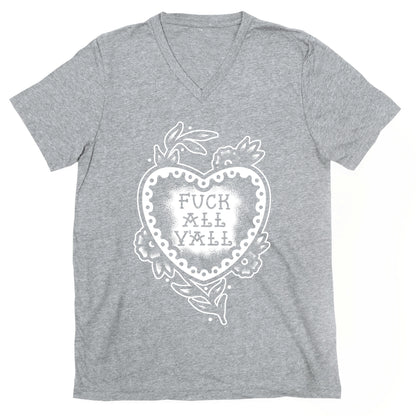Fuck All Y'all Old School Tattoo V-Neck