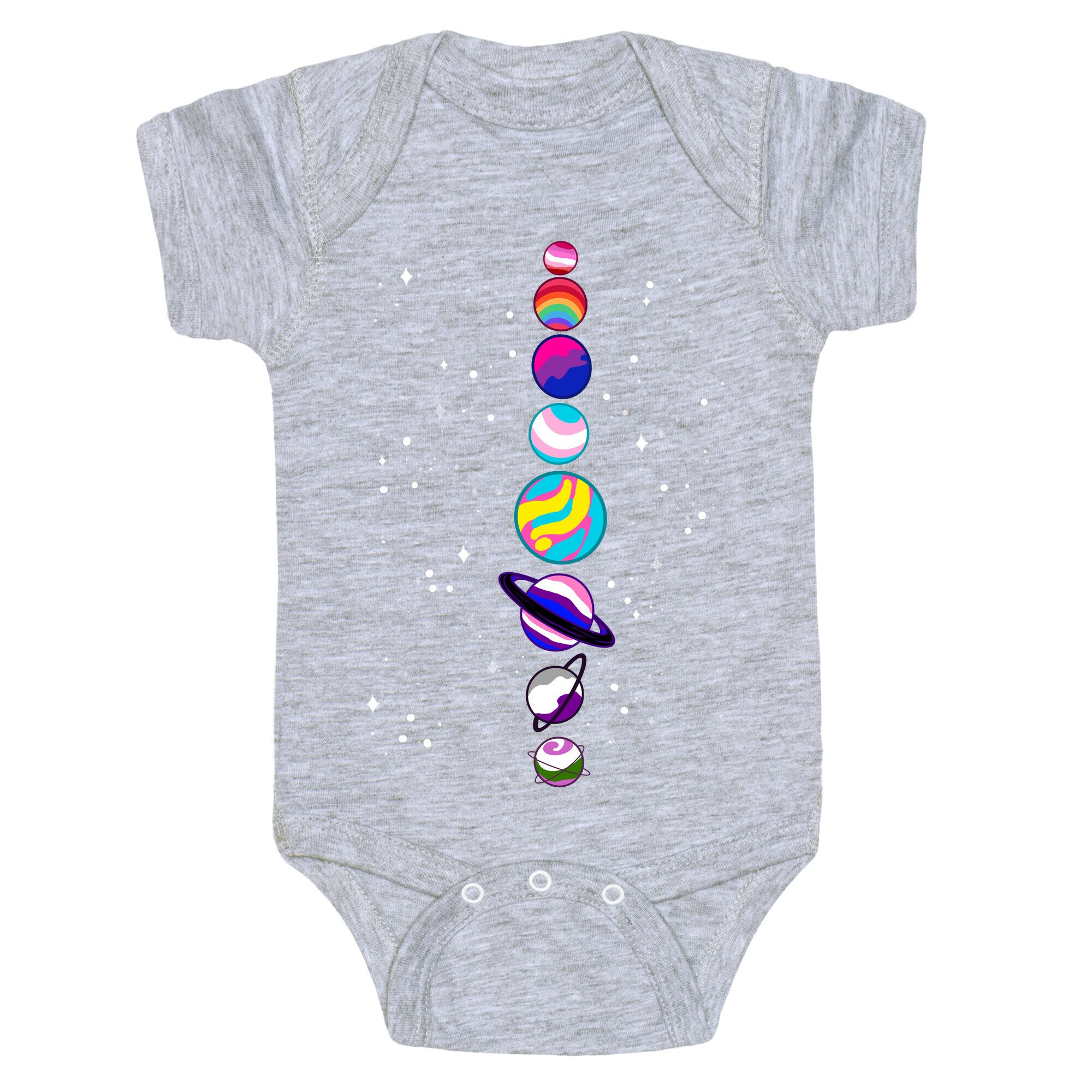 LGBTQ+ Planets Baby One Piece