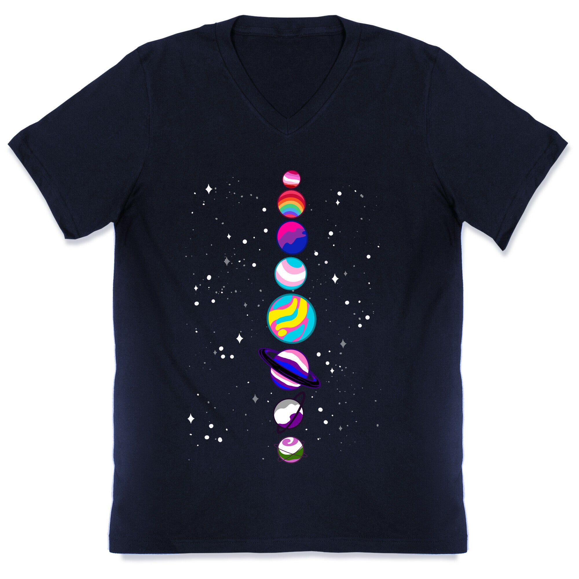 LGBTQ+ Planets V-Neck
