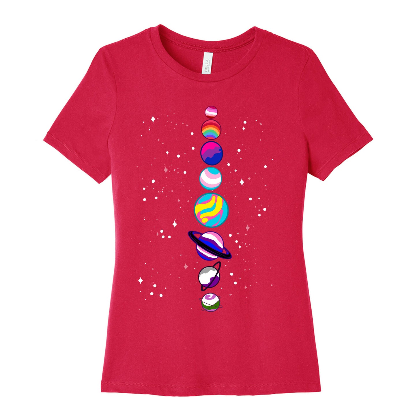 LGBTQ+ Planets Women's Cotton Tee