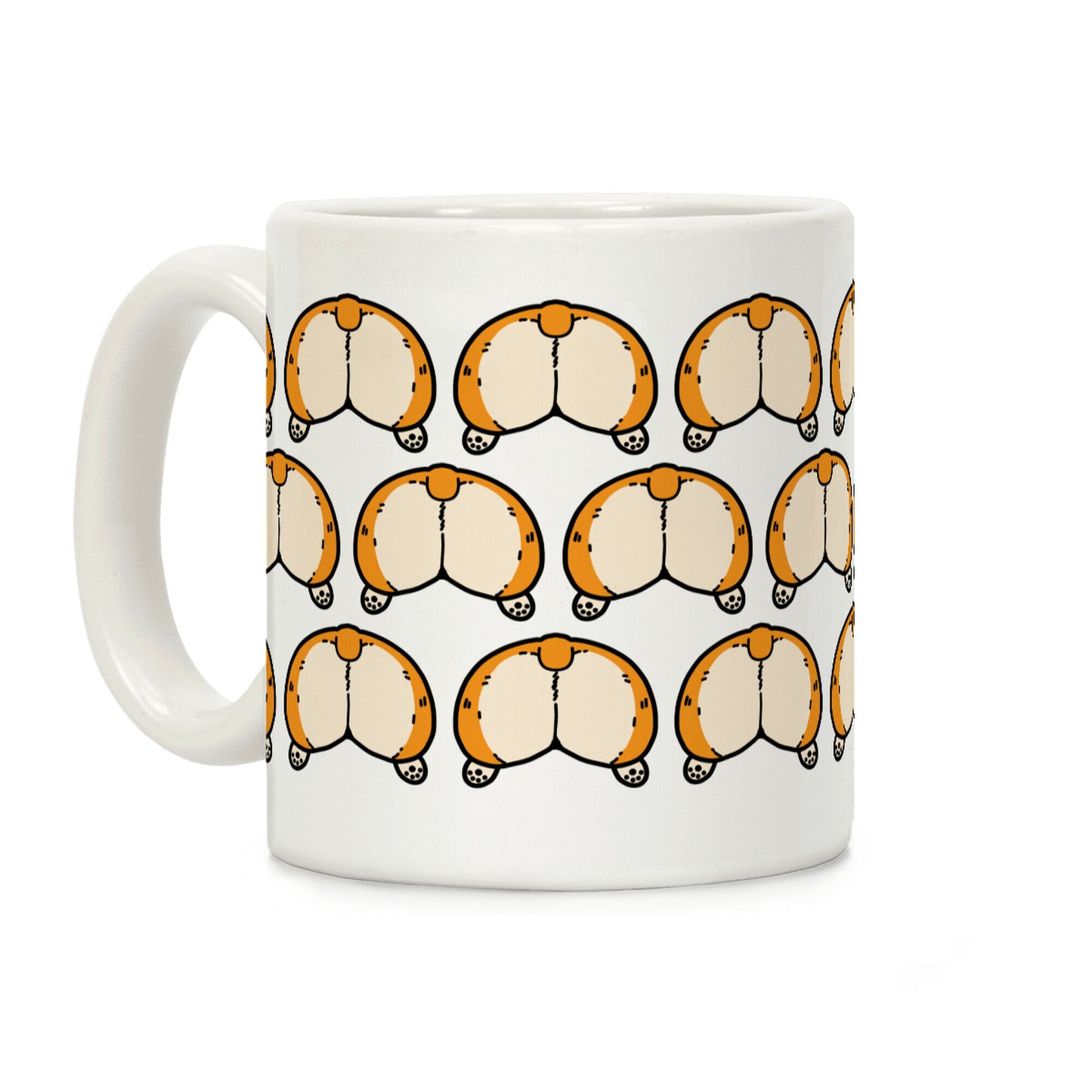 Corgi Butt Pattern Coffee Mug