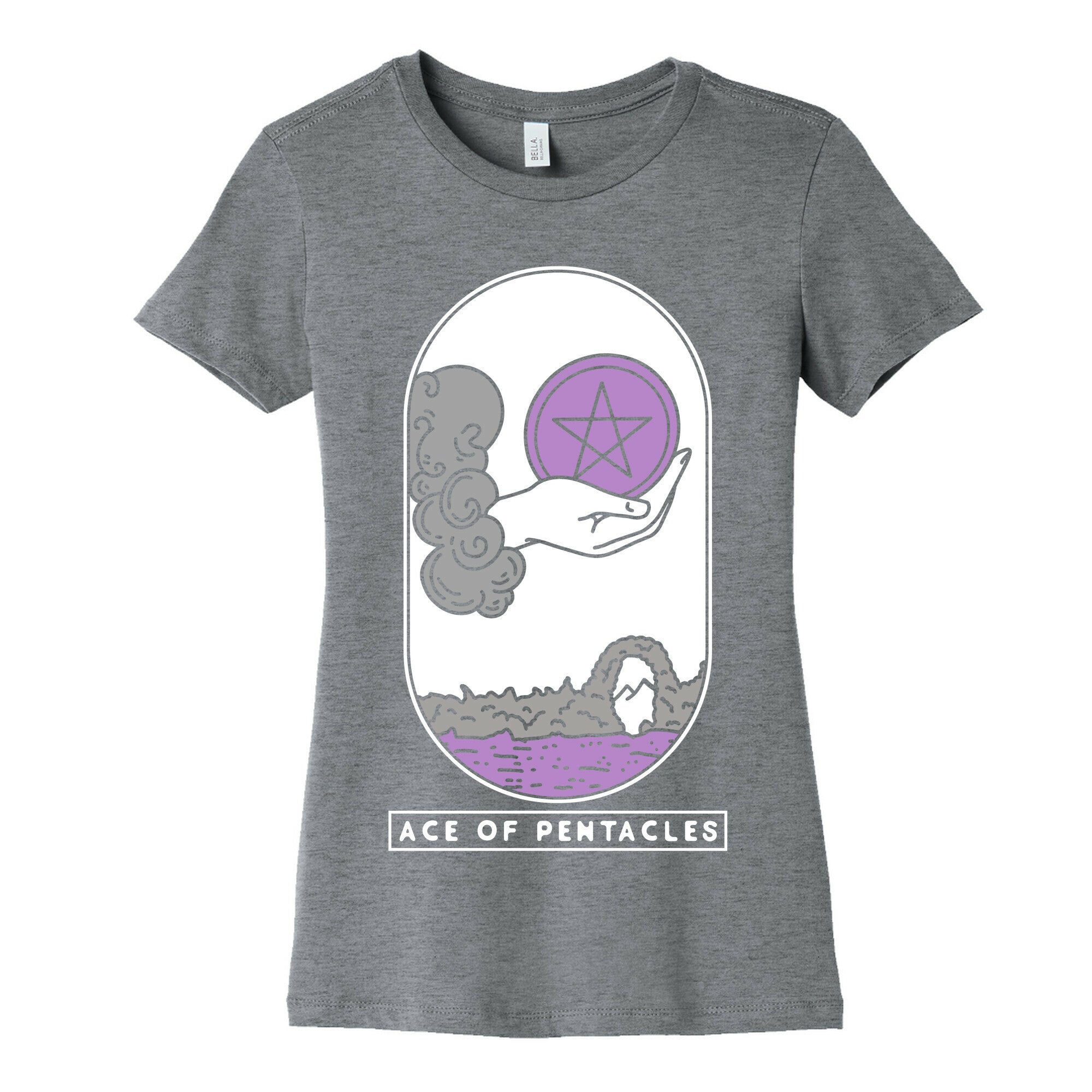 Ace of Pentacles Asexual Pride Women's Cotton Tee