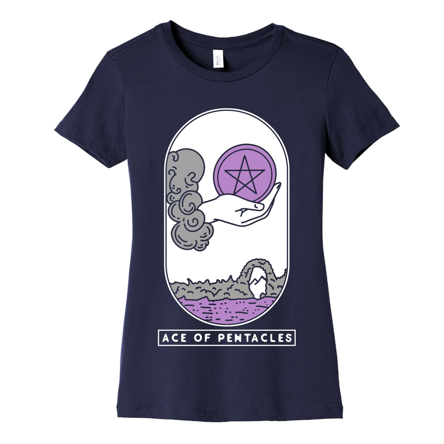 Ace of Pentacles Asexual Pride Women's Cotton Tee