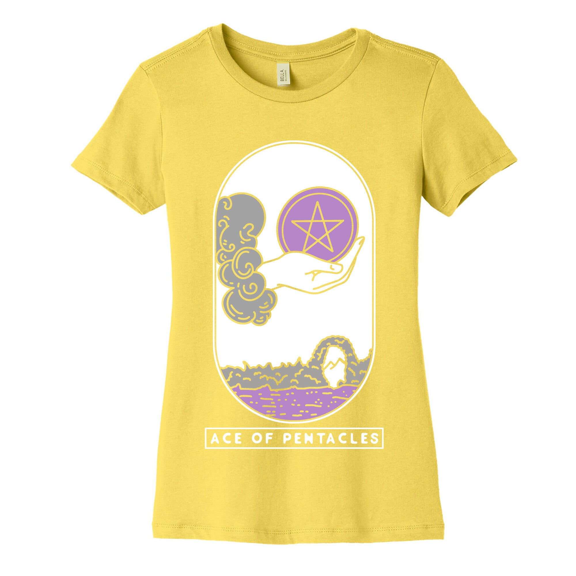Ace of Pentacles Asexual Pride Women's Cotton Tee