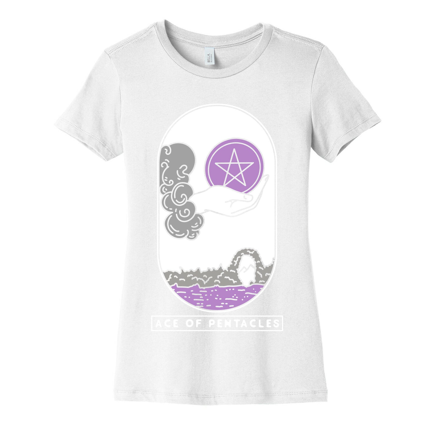 Ace of Pentacles Asexual Pride Women's Cotton Tee