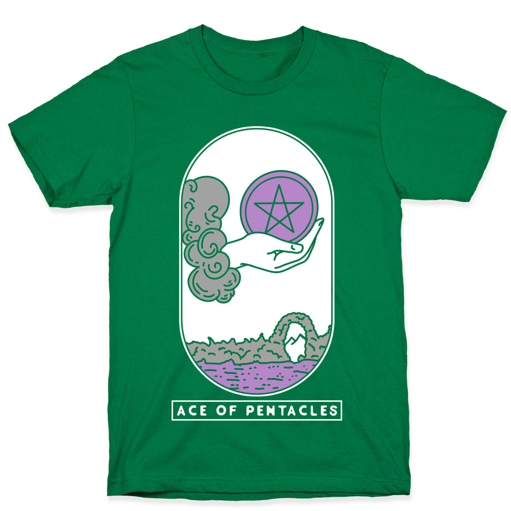 Ace of Pentacles Asexual Pride T-Shirt