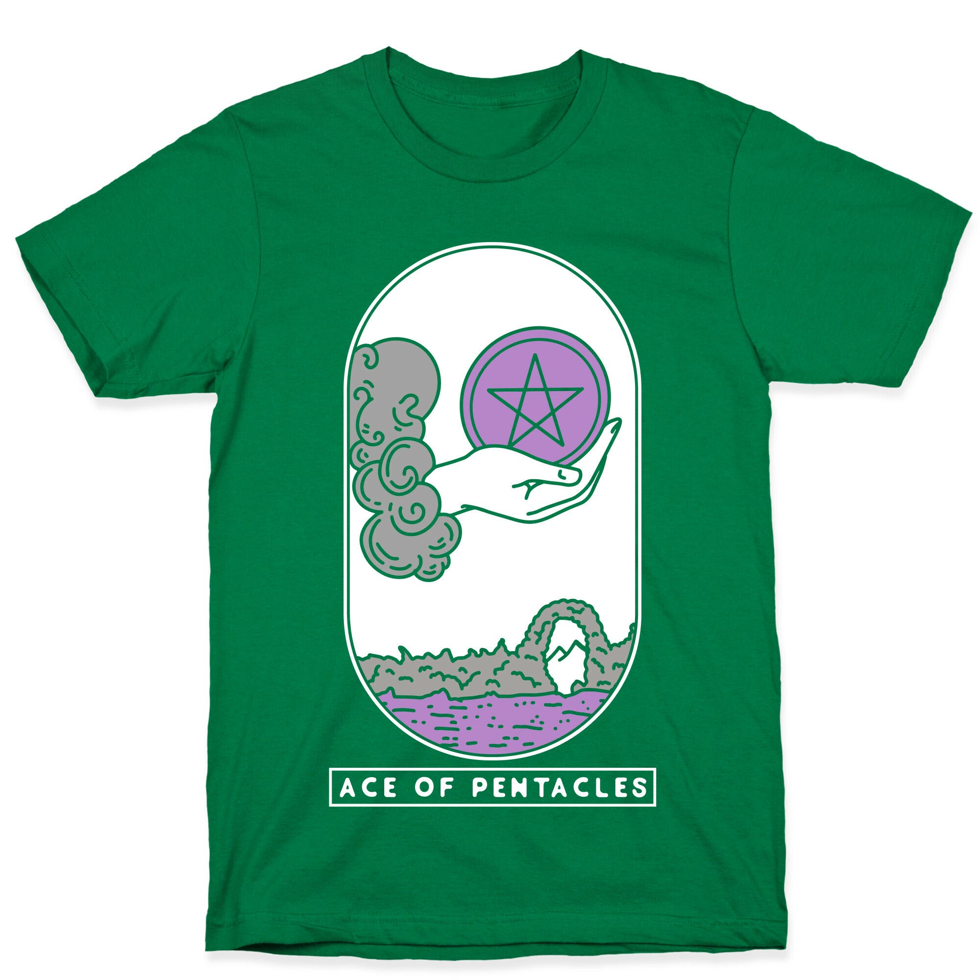 Ace of Pentacles Asexual Pride T-Shirt