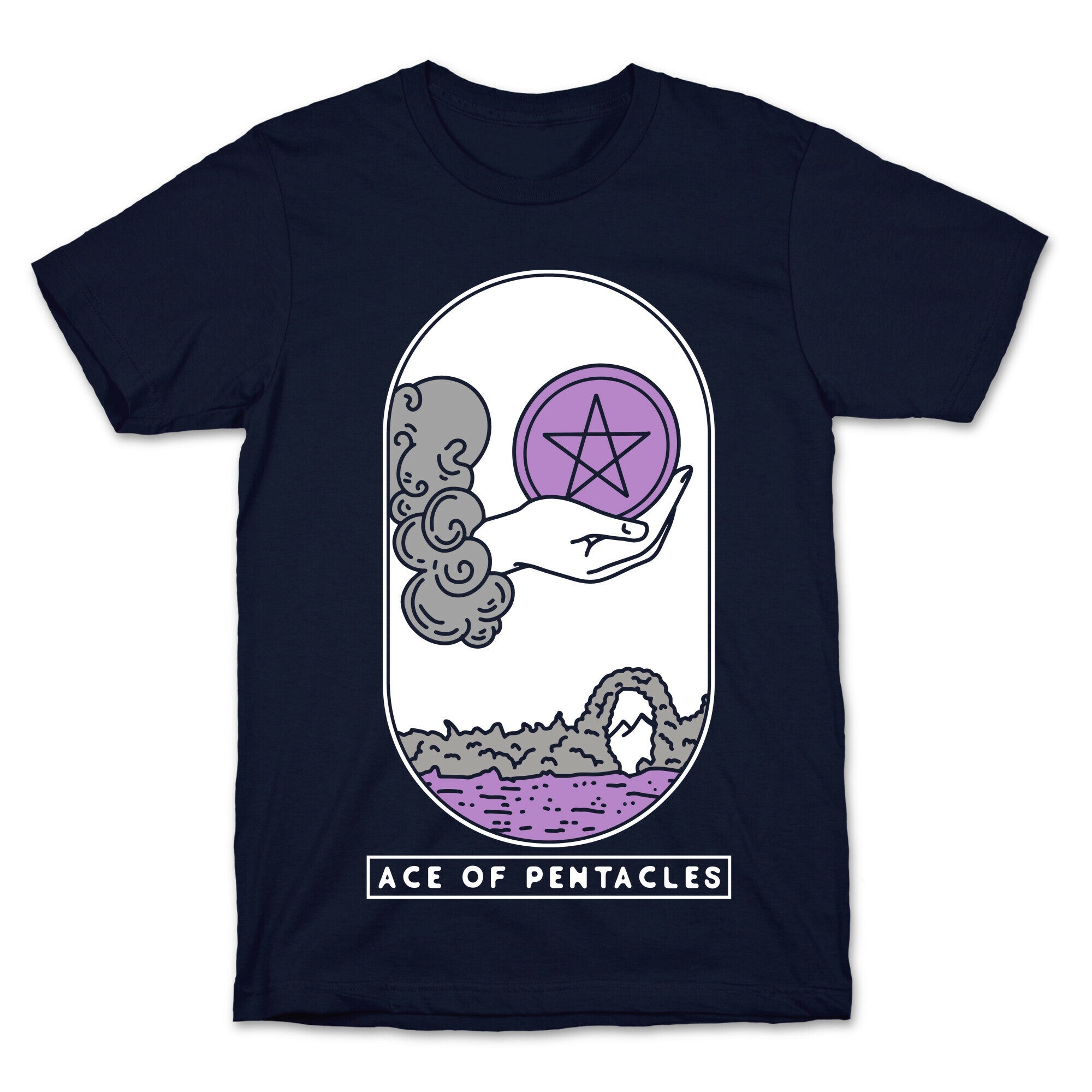 Ace of Pentacles Asexual Pride T-Shirt
