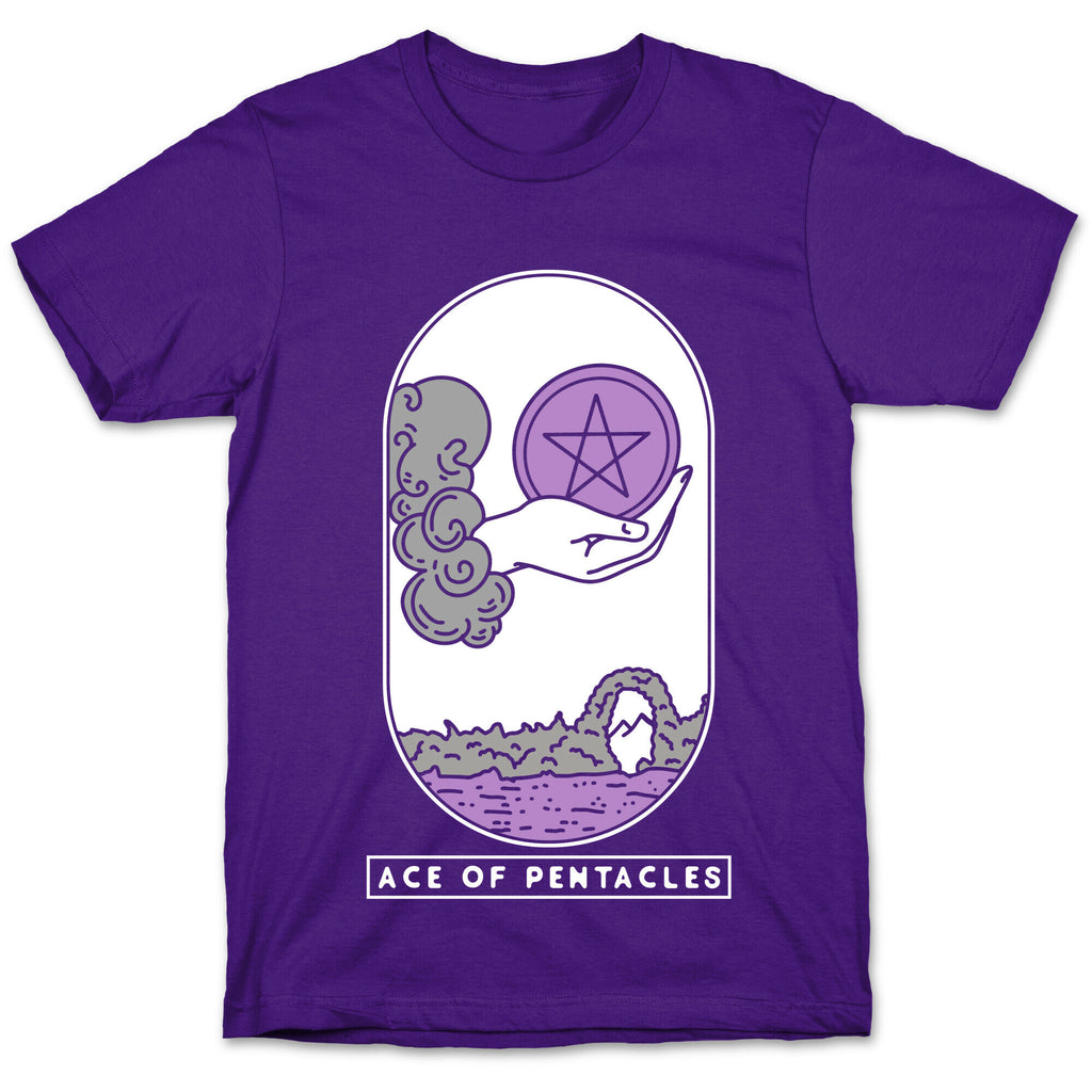 Ace of Pentacles Asexual Pride T-Shirt