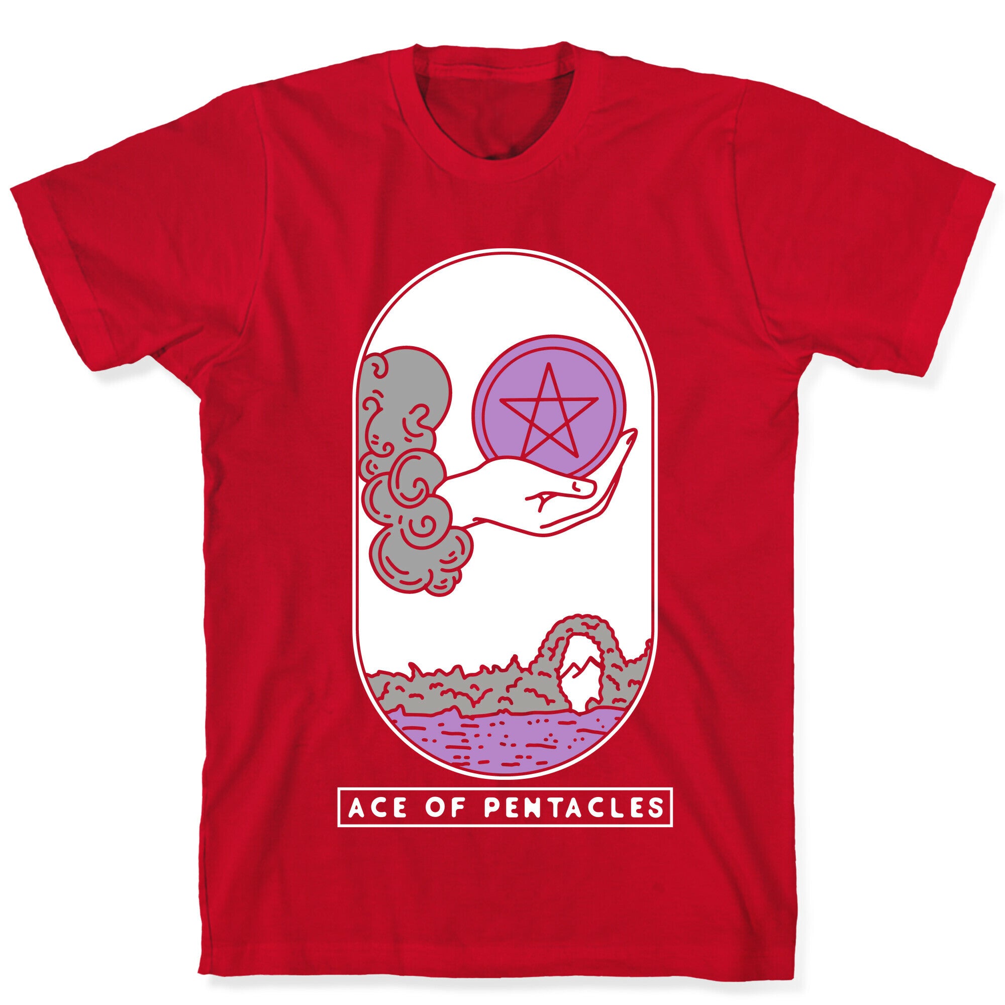 Ace of Pentacles Asexual Pride T-Shirt