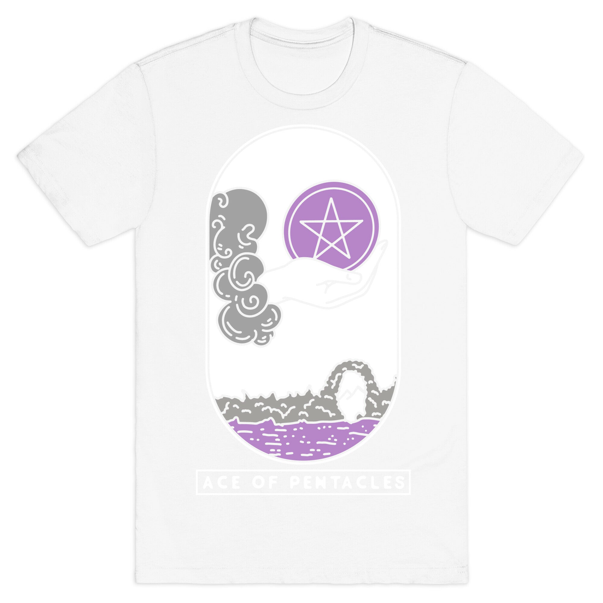 Ace of Pentacles Asexual Pride T-Shirt