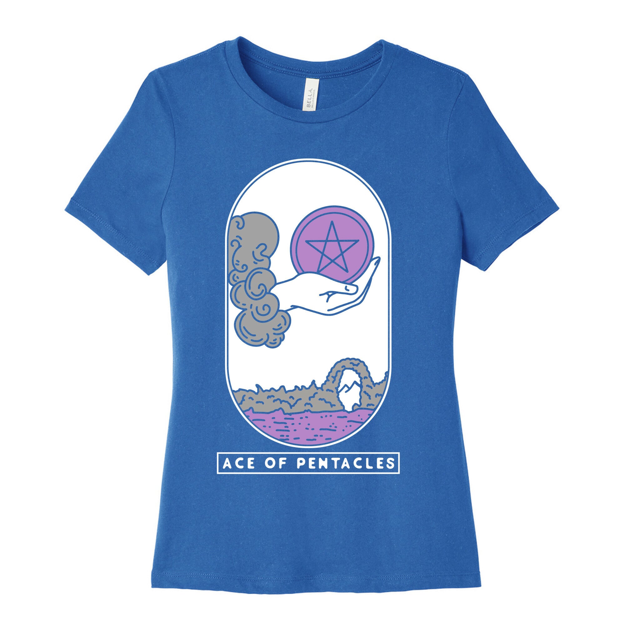Ace of Pentacles Asexual Pride Women's Cotton Tee