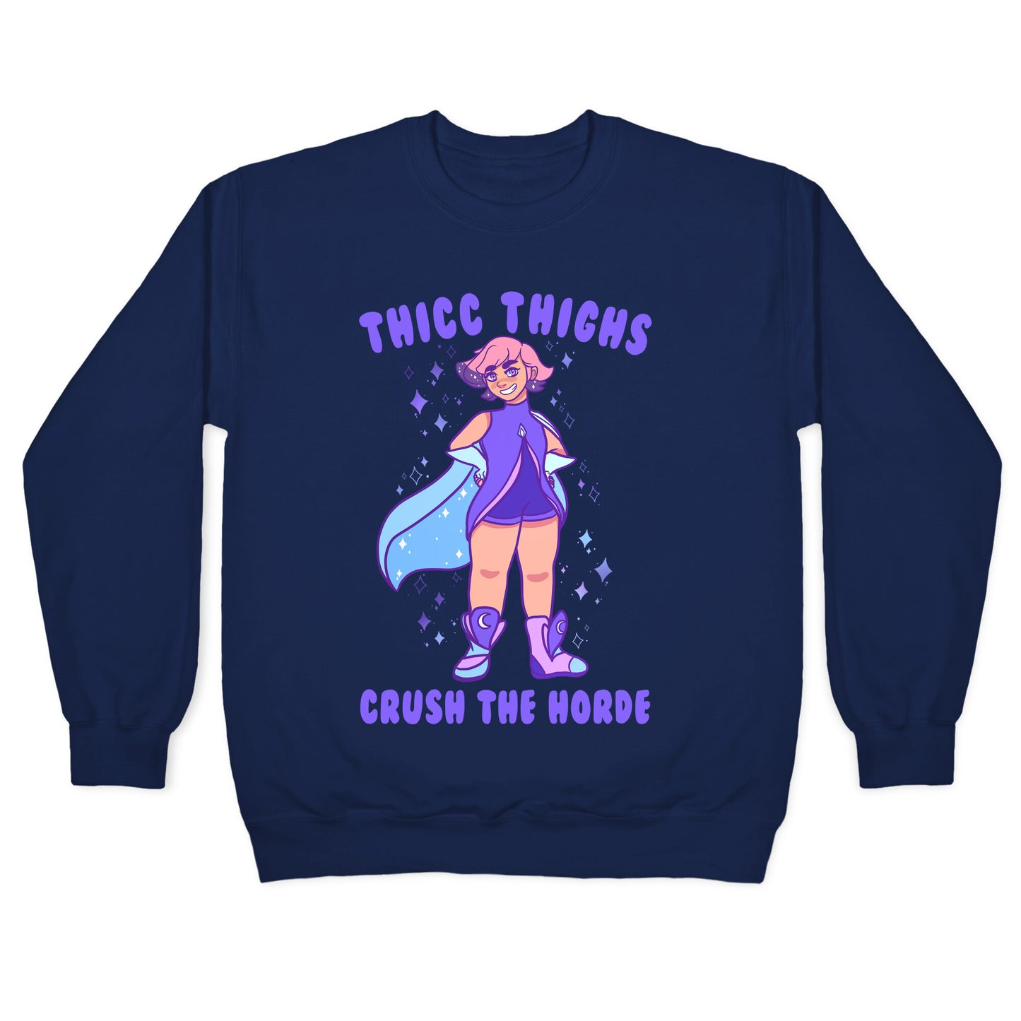 Thicc Thighs Crush The Horde Crewneck Sweatshirt